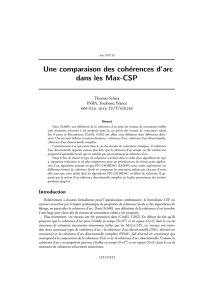 Une comparaison des cohérences d`arc dans les Max-CSP