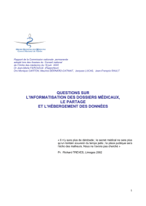 Questions sur l`informatisation des dossiers