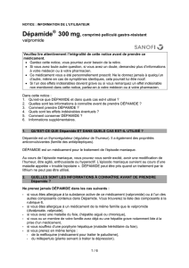 DEPAMIDE 300mg, comprimé pelliculé gastrorésistant