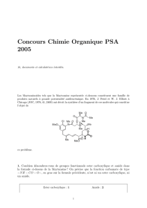 Correction Chimie Organique Sujet 2005 PSApopulaire