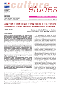 Approche statistique européenne de la culture