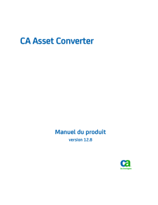 CA Asset Converter - Manuel du produit