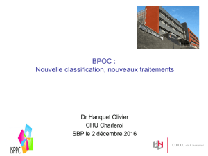 BPCO-Nouvelles classifications, nouveaux traitements - BVPV-SBIP