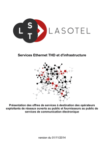 Services Ethernet THD et d`infrastructure