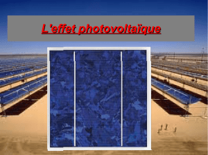 L`effet photovoltaïque
