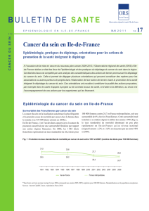 Cancer du sein en Ile-de-France