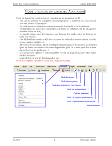 Mode d`emploi du logiciel Avogadro