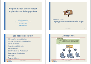 Programmation orientée objet et langage Java