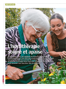 L`hortithérapie soigne et apaise