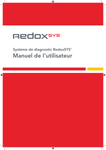 Mode d`emploi de l`analyseur Luoxis RedoxSYS
