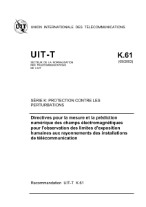 UIT-T Rec. K.61 (09/2003) Directives pour la mesure et la