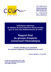 Rapport final du groupe d`experts concernant l`hémodialyse