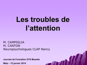 Troubles de l`attention - Académie de Nancy-Metz