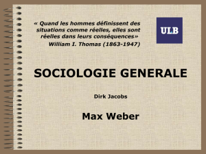 SOCIOLOGIE GENERALE Dirk Jacobs la sociologie, c`est quoi?