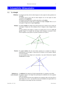 Géométrie élémentaire