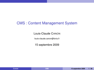 CMS : Content Management System - of Louis