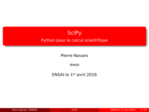 SciPy - Python pour le calcul scientifique
