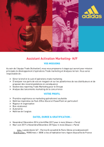 Assistant Activation Marketing- H/F