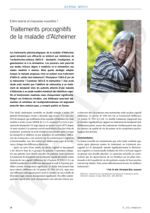 Traitements procognitifs de la maladie d`Alzheimer