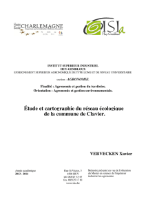 Réseau écologique - Commune de Clavier