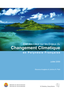 Changement Climatique - Direction de l`Environnement