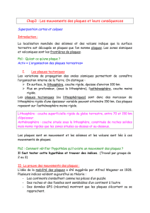 Chap3 : Les mouvements des plaques et leurs conséquences