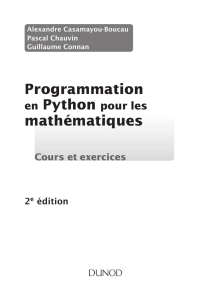 Programmation en Python pour les mathématiques