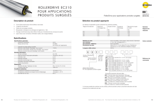 ROLLERDRIVE EC310 POUR APPLICATIONS PRODUITS