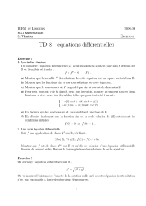 TD 8 - équations différentielles