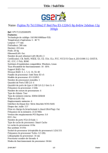 Title / SubTitle Name: Fujitsu Py Tx1330m2 F Red Psu E3