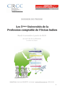 Les 5èmes Universités de la Profession comptable de l`Océan Indien