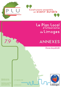 Zone de publicité - Plan Local d`Urbanisme de Limoges