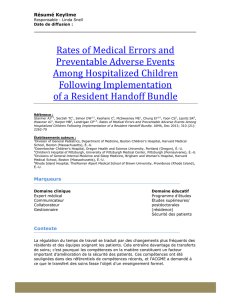 Rates of Medical Errors and Preventable Adverse Events Among