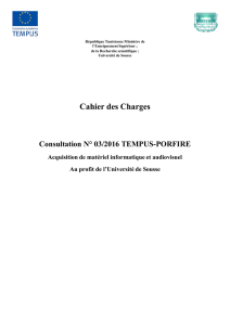 Cahier des Charges - Université de Sousse