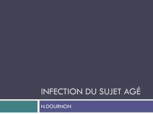 Infection du sujet agé - Présentation IFSI – UPMC