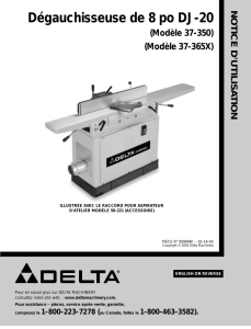 Dégauchisseuse de 8 po DJ-20