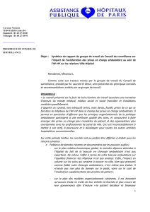 Objet : Synthèse du rapport du groupe de travail du Conseil de