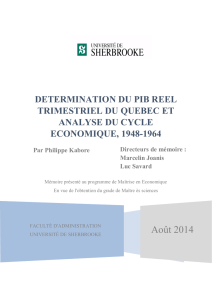 determination du pib reel trimestriel du quebec et analyse du cycle