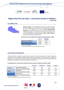 Région Nord-Pas de Calais : L`Economie Sociale et