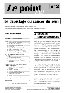 Le dépistage du cancer du sein - Fédération des maisons médicales