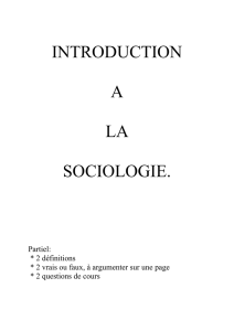 introduction a la sociologie.