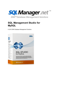 SQL Management Studio for MySQL - Index of
