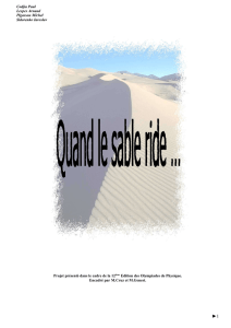 Quand le sable ride - Olympiades de Physique France