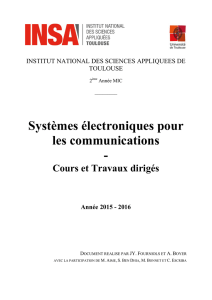 Systèmes électroniques pour les communications -