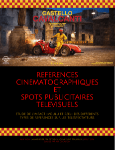 Références cinématographiques et spots publicitaires télévisuels