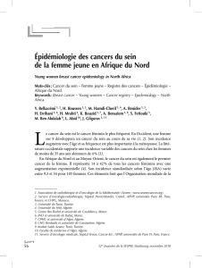 Épidémiologie des cancers du sein de la femme jeune en Afrique du