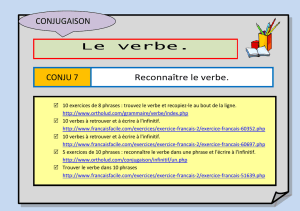 reconnaître le verbe