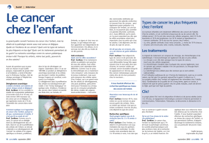 Types de cancer les plus fréquents chez l`enfant Les