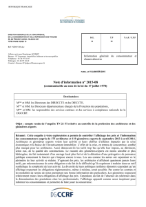 Note d`information de la Direction générale de la