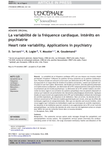Research paper: [Heart rate variability. Applications in psychiatry].